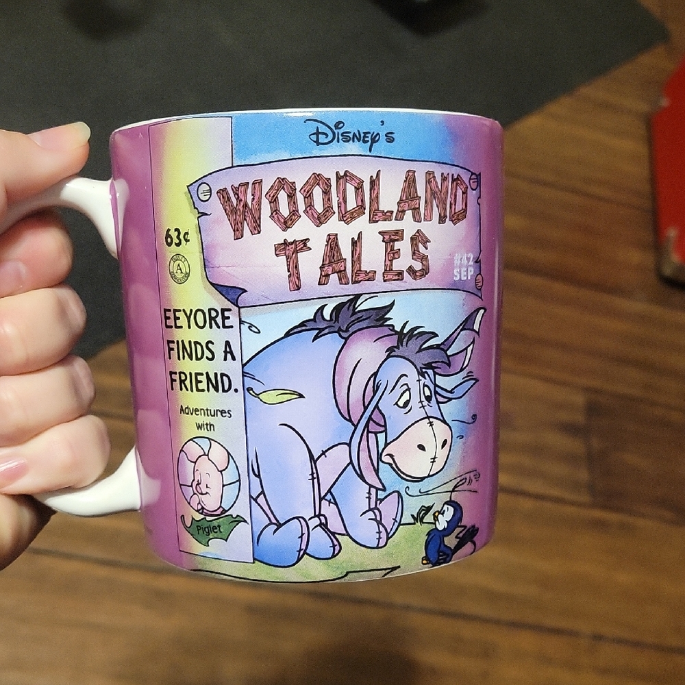 Disney Purple and White Coffe Mug Woodland Tales Theme - Eeyore